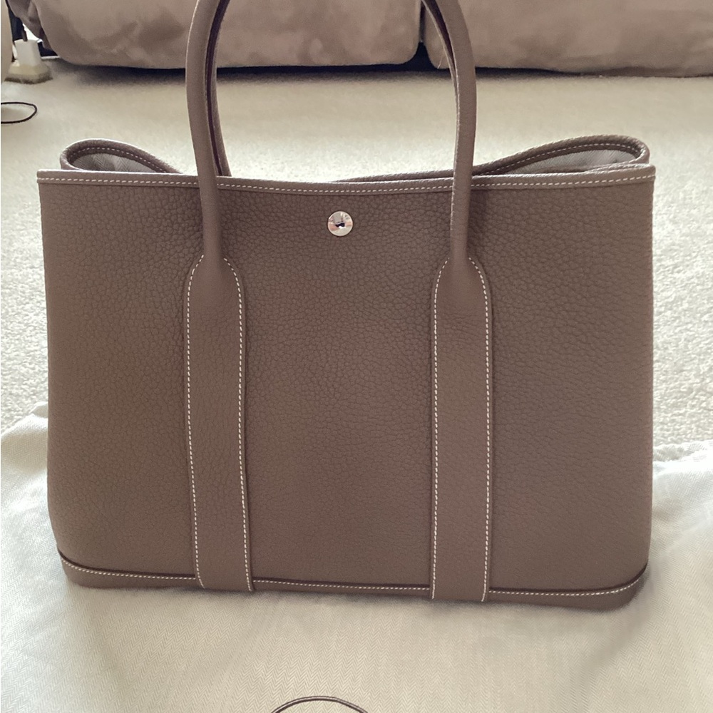 Hermes Garden Party 36 in Etoupe (Pristine/never used condition)